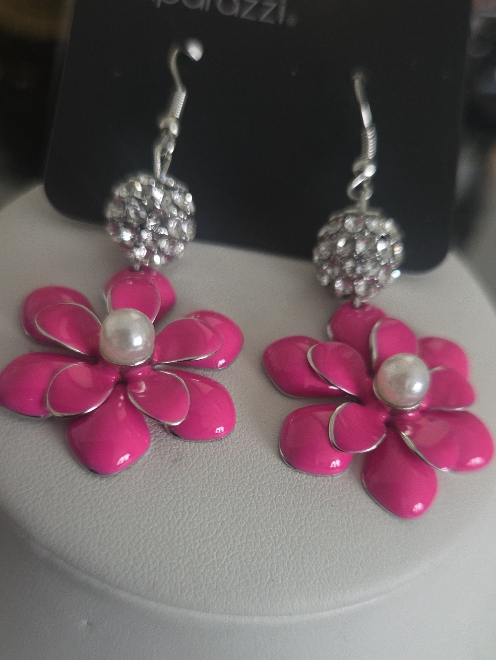 Paparazzi Bewitching Botany Pink Earrings NWT